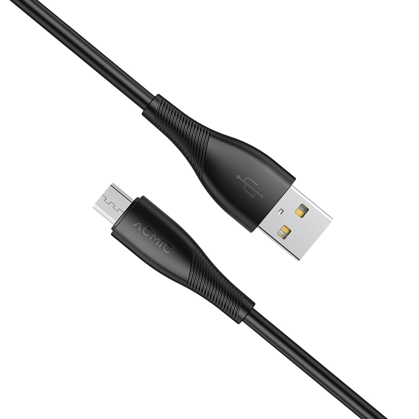 Acmic Dayline CMM100 Kabel Data Fast Charging USB A to Micro USB - Black