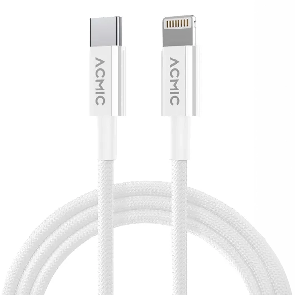 acmic_pdl100e_wht_1_new Acmic PDL100e Cable USB C to Lightning 1m - White